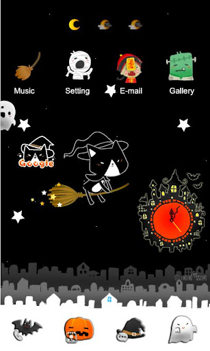 CUKI Themes Cute Cat Witch