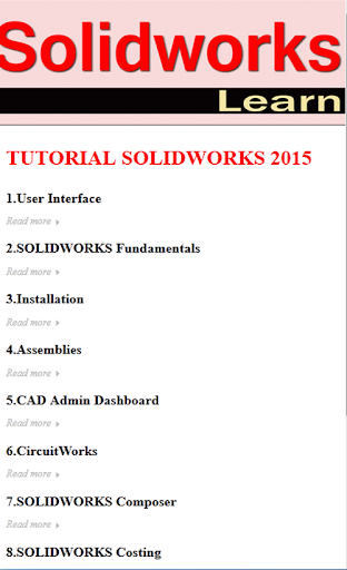 Learn SolidWorks 2015 Tutor