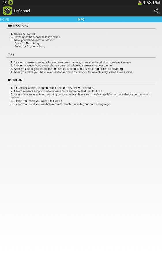    Air Gesture Control- screenshot  
