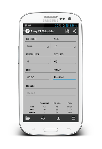 Army PT Calculator APFT Calc