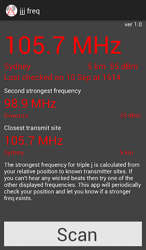 triple j Frequency Finder