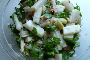 Salad of Grilled Kohlrabi and Smoked Trout