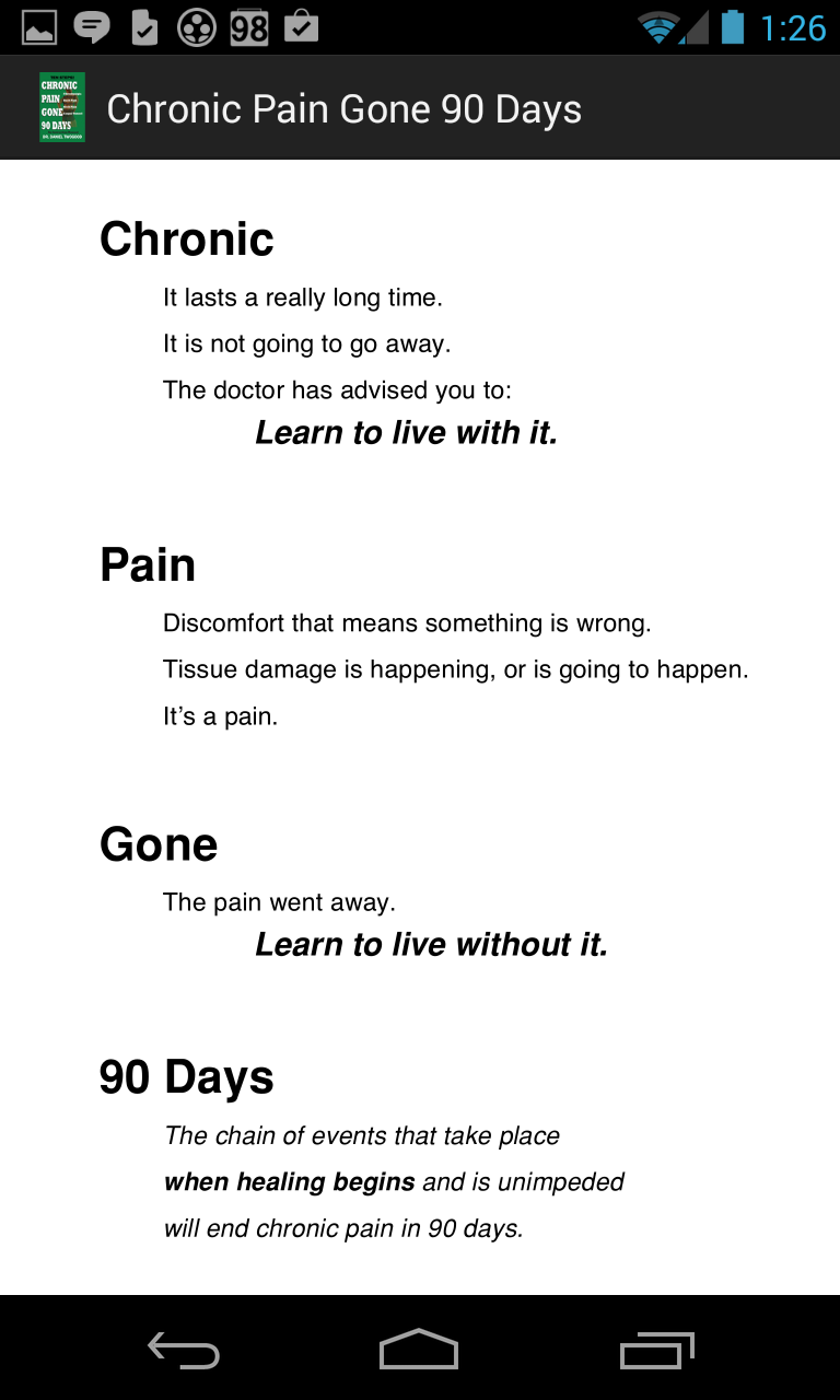 Chronic Pain Gone In 90 Days Screen 2