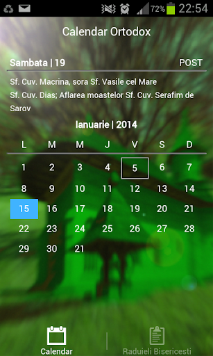 Calendar Crestin Ortodox 2015