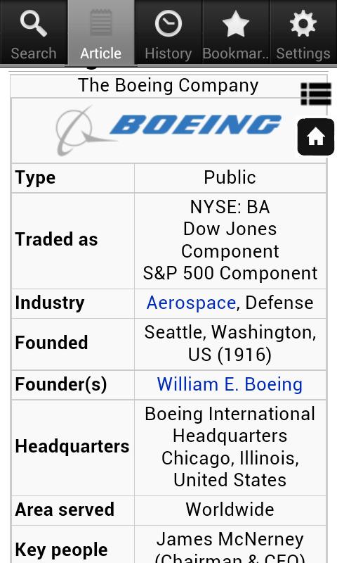 Android application Aviation Encyclopedia screenshort