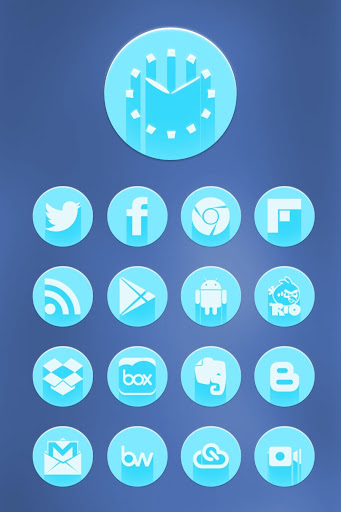 Blue Icon Pack Theme