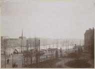 Panoramafoto van de Weesperzijde en de Amsteldijk in Amsterdam, ten zuiden van de Nieuwe Amstelbrug