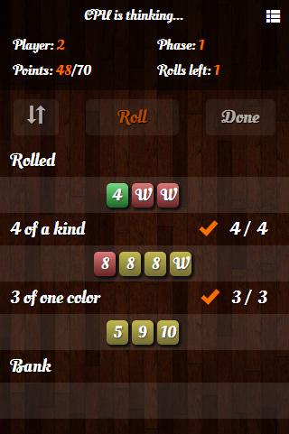 Android application Phases Of Dice Premium screenshort