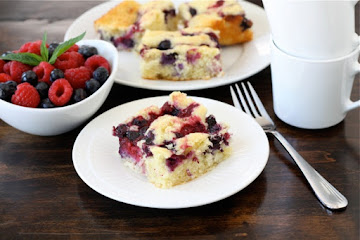 Coconut Lime Berry Cake