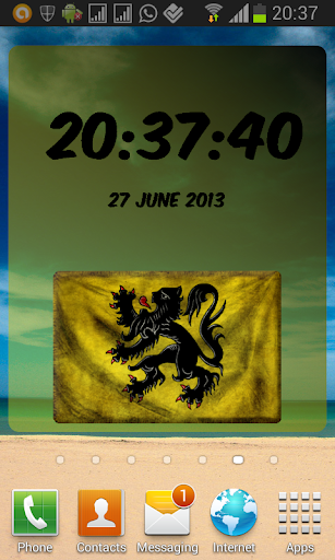 Flemish Region Digital Clock