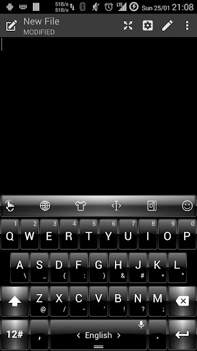 Theme TouchPal Dusk BlackWhite