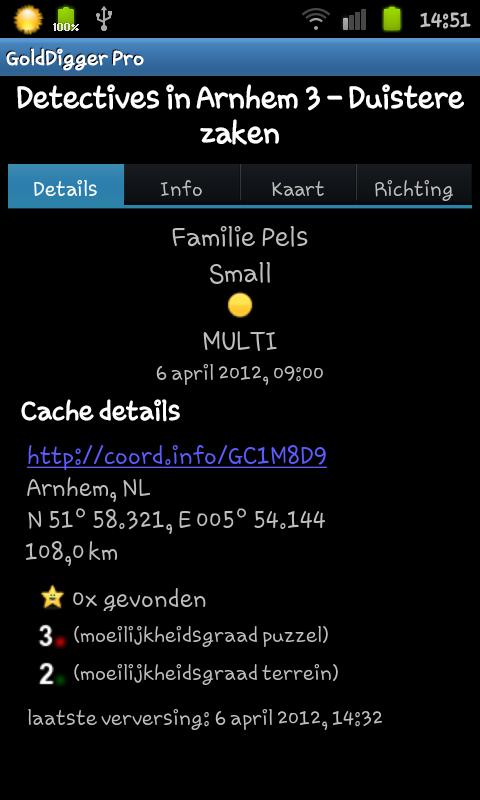    GoldDigger Pro (Geocaching)- screenshot  