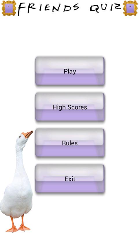 Friends Quiz Screen 1