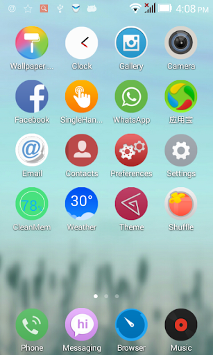 Round launcher theme