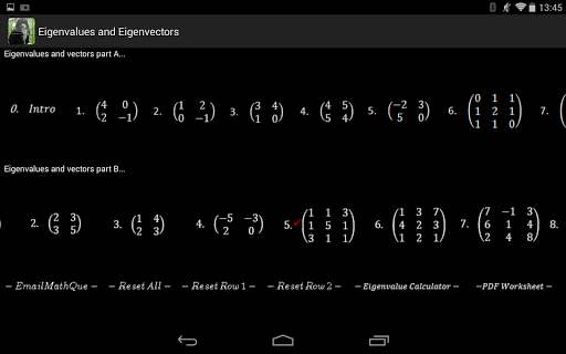 Linear Algebra Live Worksheet