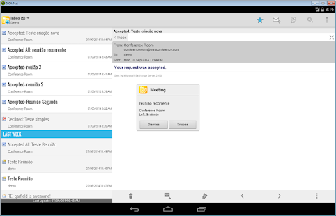 Mobile Access for Outlook OWA Screenshot