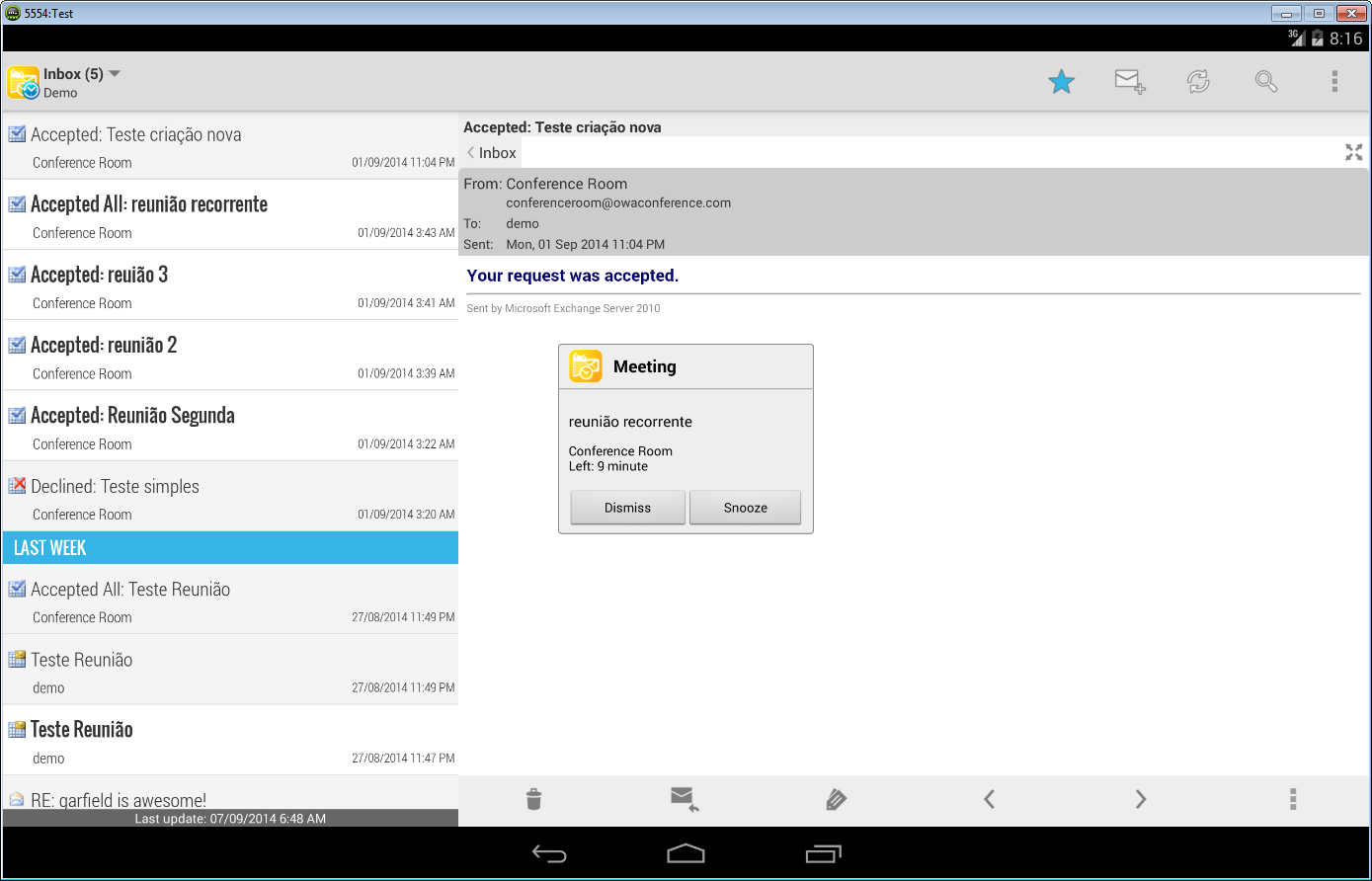    Mobile Access for Outlook OWA- screenshot  