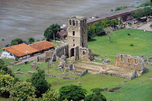 The old ruins of a church, La Merced Church in Panama City, Panama.
