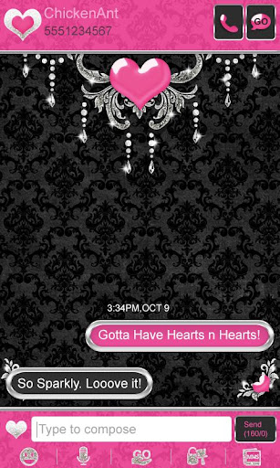 【免費個人化App】Hearts n Hearts Theme Go SMS-APP點子