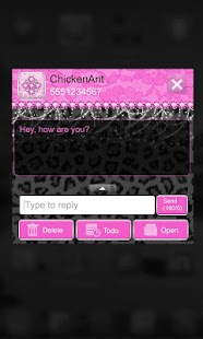 Free Download Cheetah & Pink Lace Theme SMS APK for PC