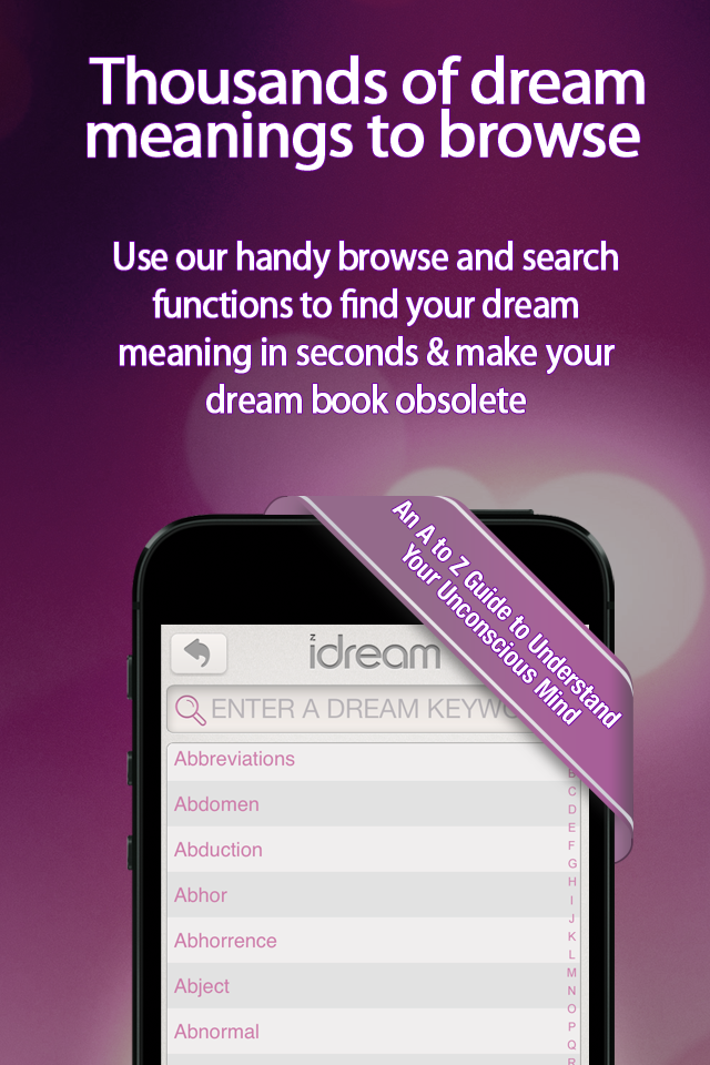 iDream - Dream Dictionary Screen 2