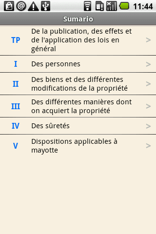 French Civil Code Screen 2