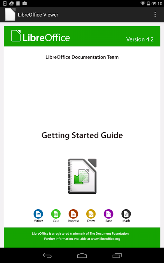 LibreOffice Viewer Beta - screenshot