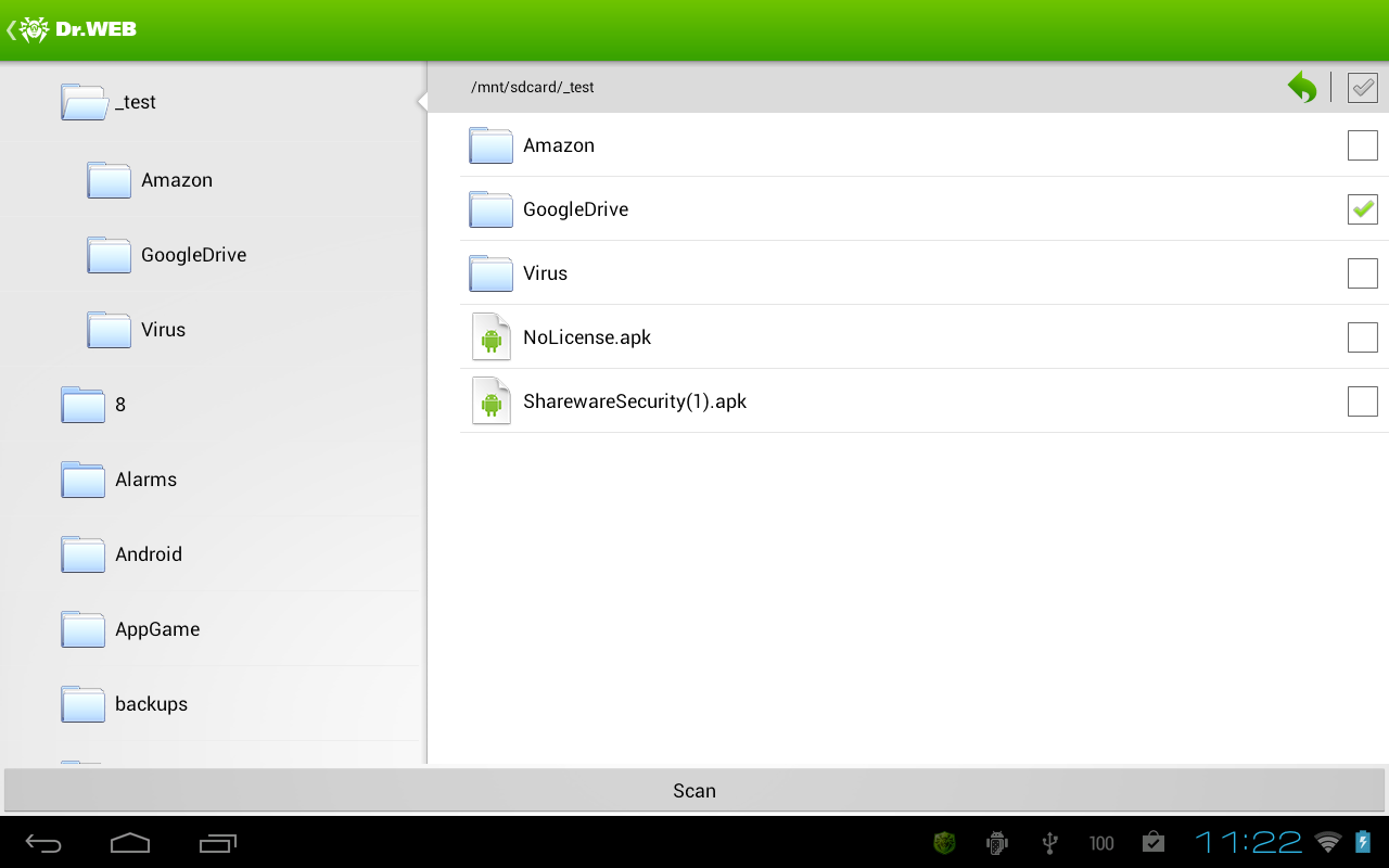 Dr.Web v.7 Anti-virus Light - screenshot