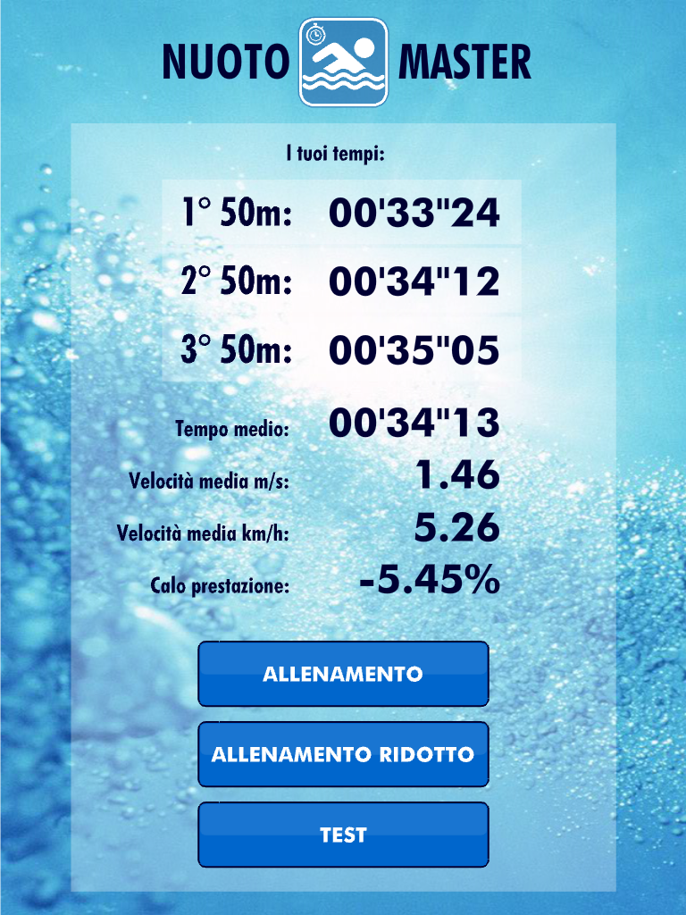 Nuoto Master Screen 2