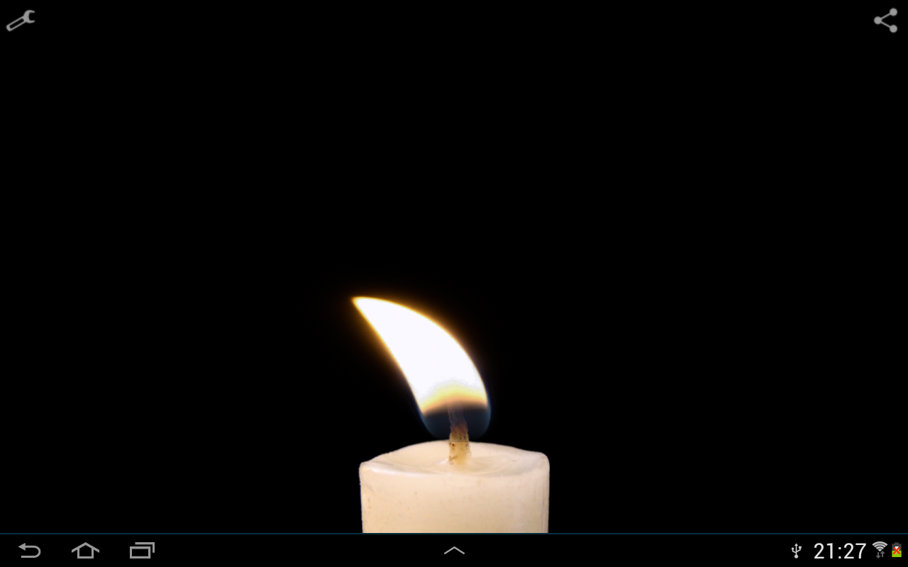 Живые обои Candle free на Андроид