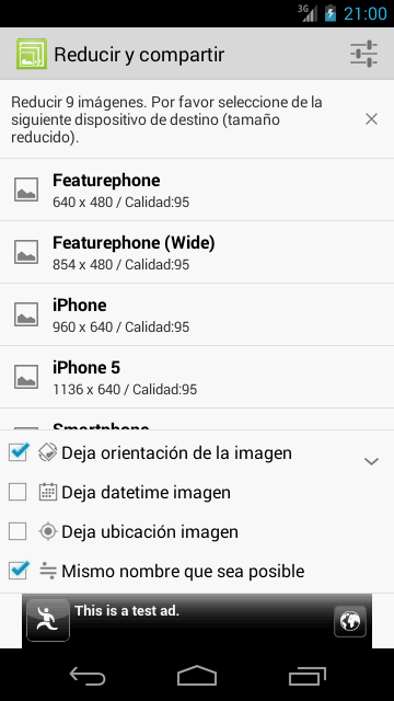 Android application Image Reduce screenshort