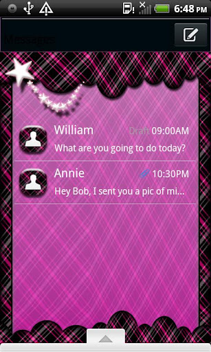 GO SMS THEME TwinklingPlaid1