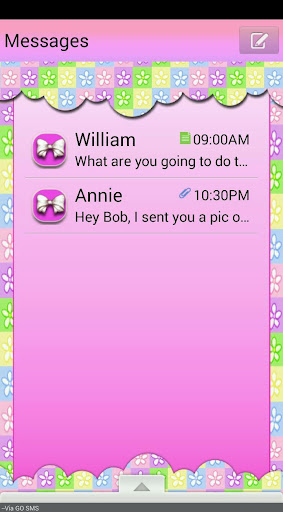 FlowersNBows GO SMS THEME