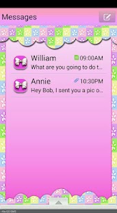 FlowersNBows/GO SMS THEME Screenshots 0