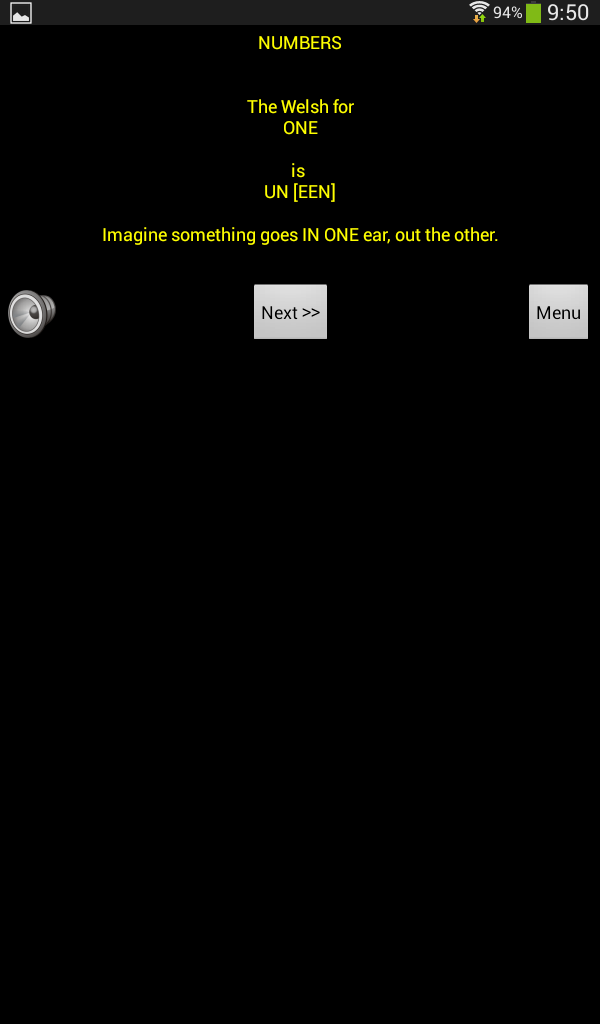 Linkword Welsh Beginners Screen 3