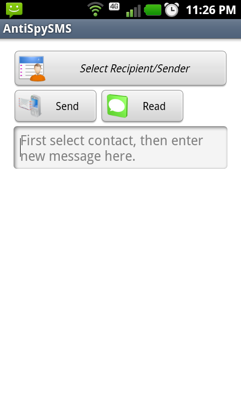 Android application Anti Spy SMS screenshort