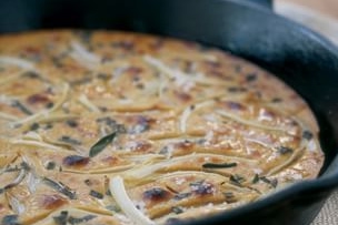 Farinata with Herbs and Onions