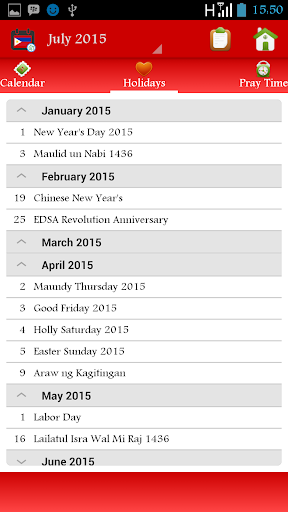 【免費生活App】Philippines Calendar 2015-2100-APP點子