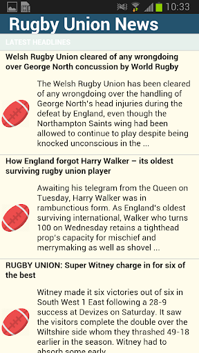 Rugby Union Updates