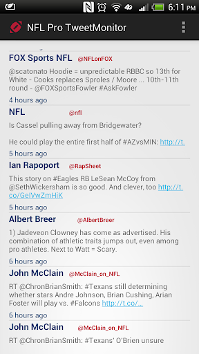 NFL Pro TweetMonitor