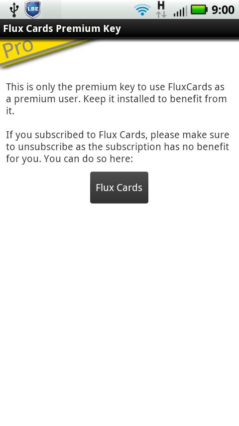 Flux Cards Premium Key Screen 3
