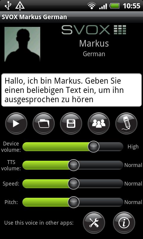 Android application SVOX German Markus Voice screenshort