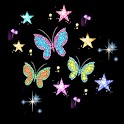3D dancing butterfly logo