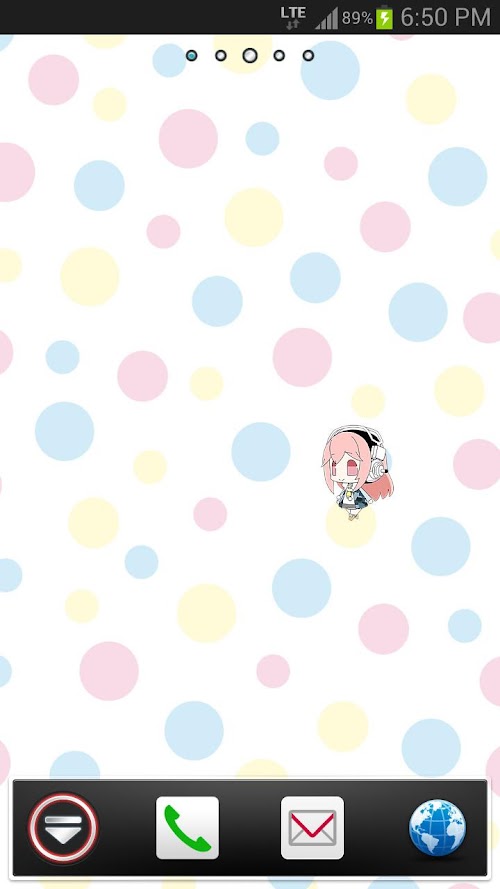 Android application カベキャラ すーぱーそに子 screenshort