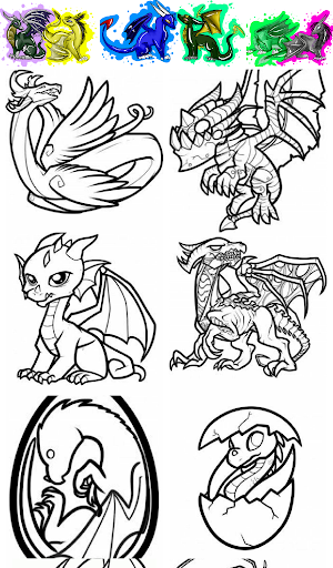 Dragons Cartoon Coloring