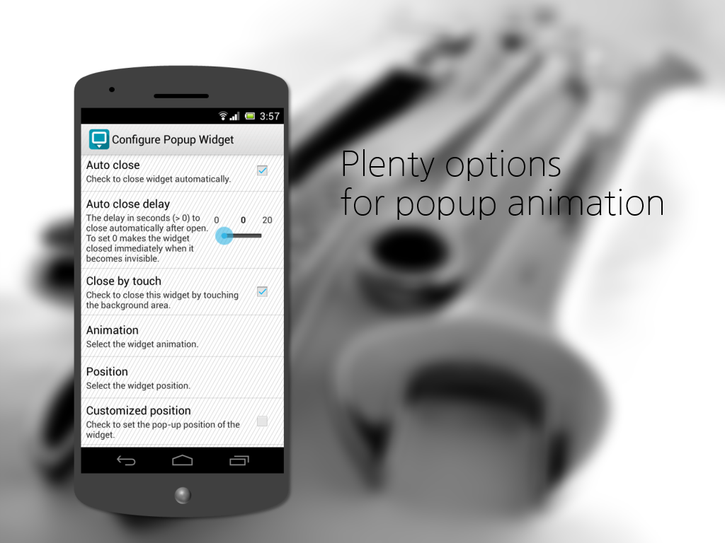   Popup Widget 2: captura de tela 