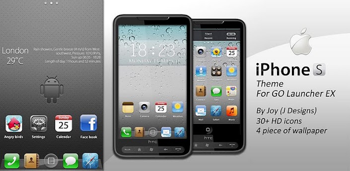 iPhoneS theme GO Lacuncher EX v1.0