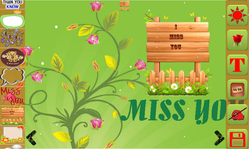 Miss You Greetings Maker