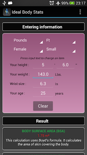 Ideal Weight BMI Adult Child