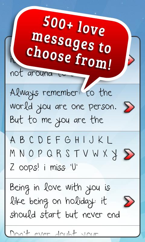 Cute Love Text Messages Pro ♥ Screen 2